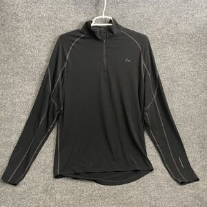 Merino Blend By Paradox 1/4 Zip Pullover Mens Sz M Black DriRelease Fresh Guard